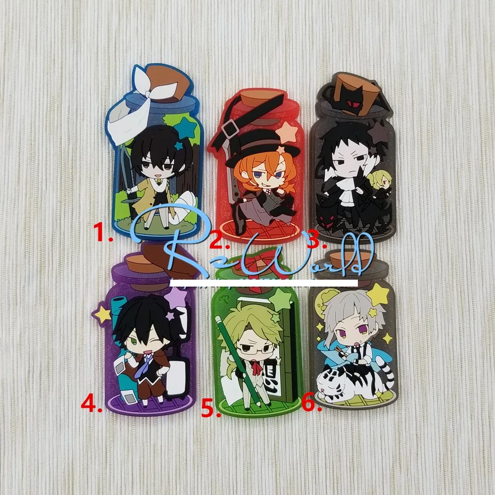 

Bungo Stray Dogs Anime keychain Dazai Osamu Atsushi Nakaji rubber keychain strap/mobile phone charms/refrigerator magnet paste