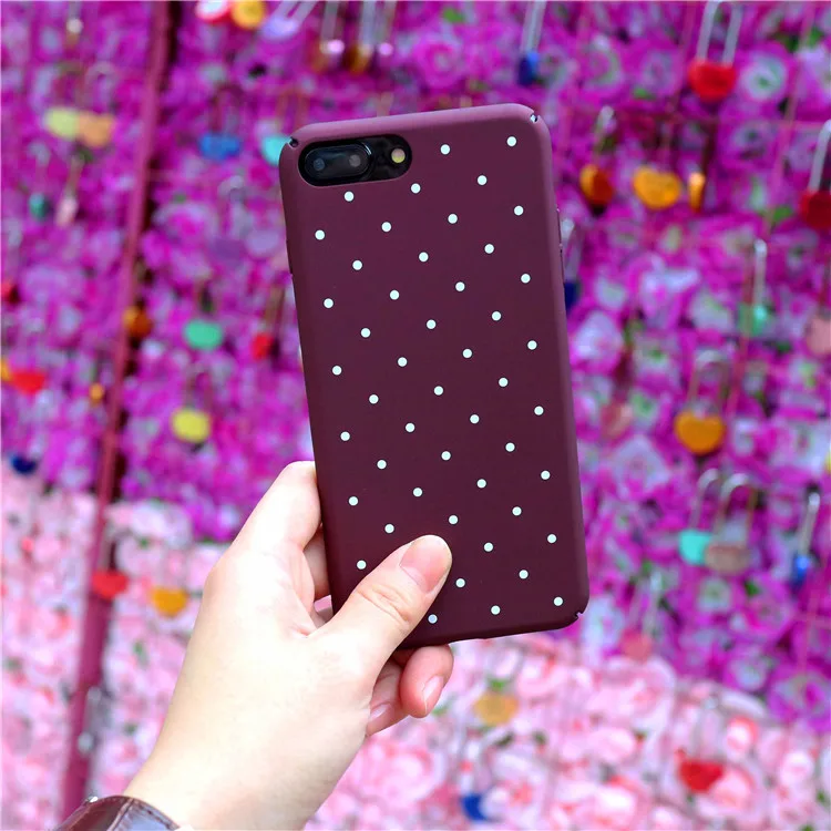 Простой винно-красный волновой Телефон чехол для iPhone 6 s 7 8 Plus модный полупакет