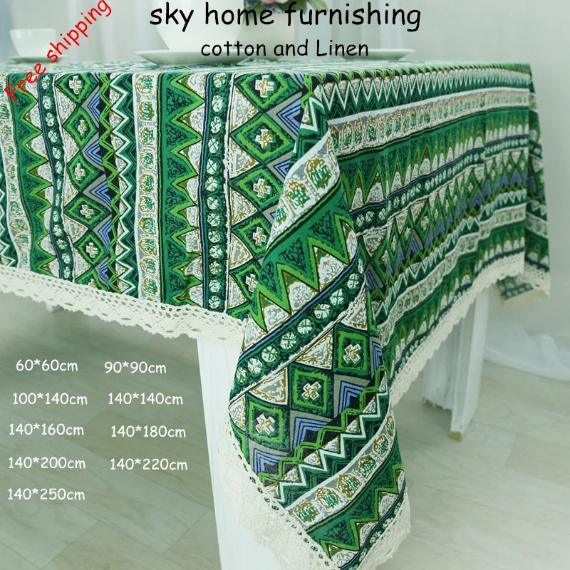 Новинка качественная скатерть из хлопка и льна в европейском стиле кружевная