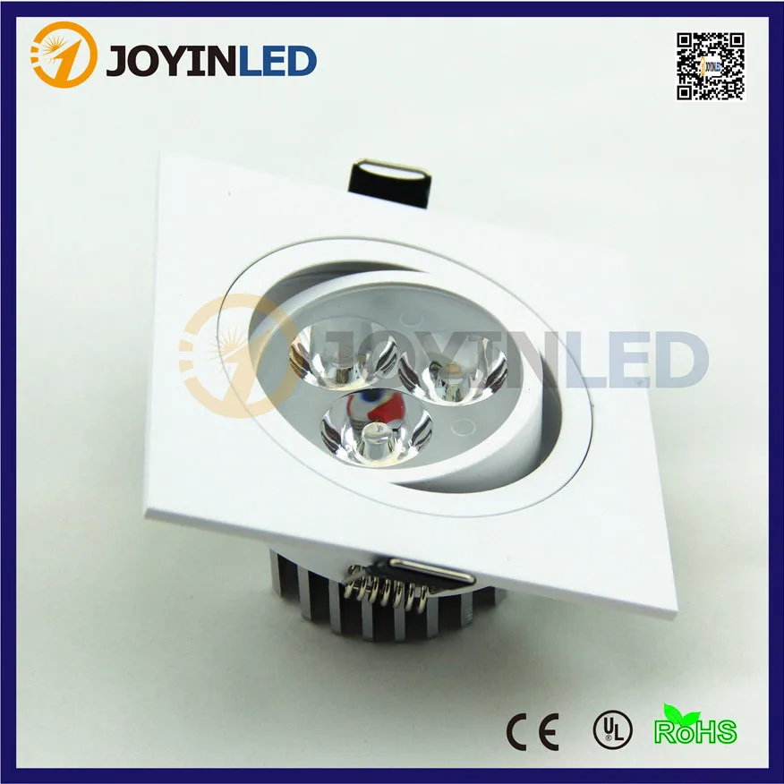 Бесплатная доставка 3 Вт 6 Квадратный светодиодный светильник AC85-265V потолочный