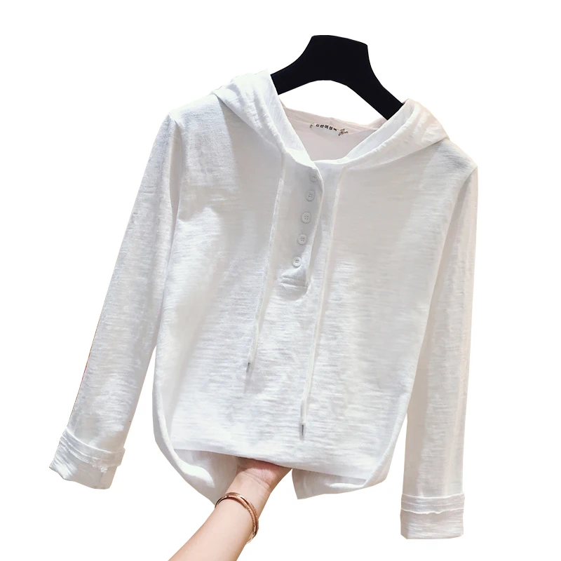 Весенняя одежда свитшот женские рубашки из бамбукового хлопка женская простая