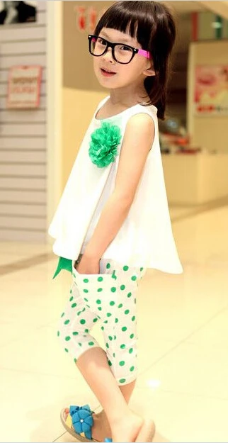 В розницу новинка 2013 новый детская одежда лето комплект по уходу за детьми цветок