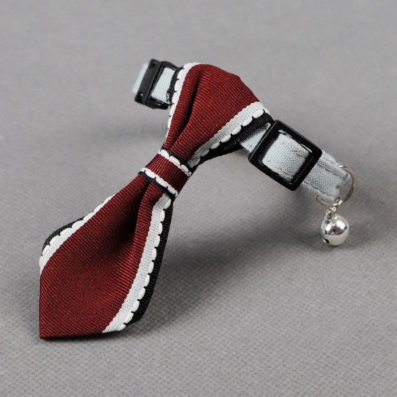 Pet Tie with Bell Adjustable Neckties for Small Medium Dogs Cat Dog Grooming Bow Collar Accessories | Дом и сад