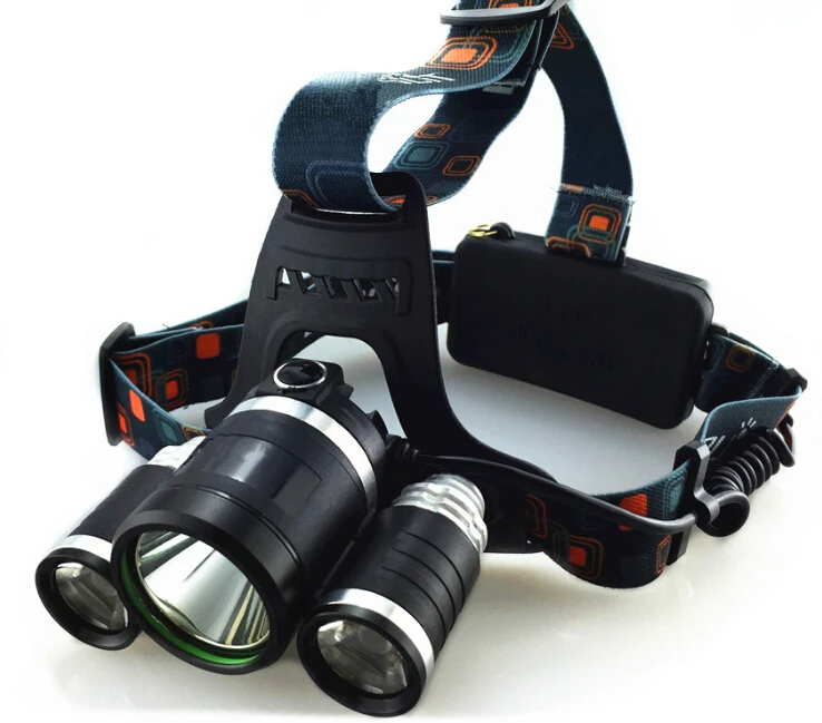 Linterna фронтальной из светодиодов фары 5000 люмен головная лампа T6 3 фара глава факел