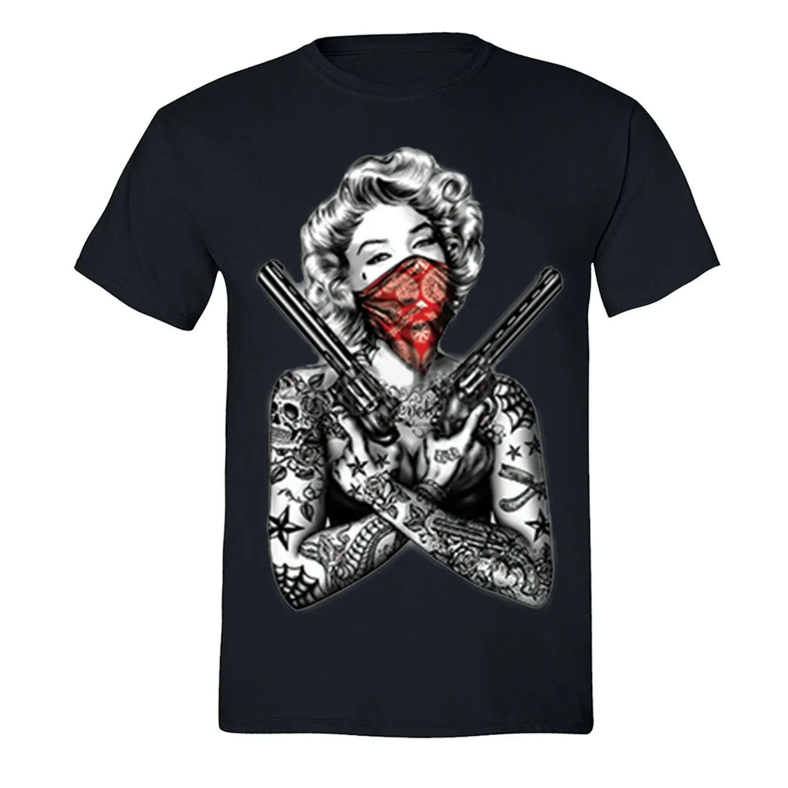 Для мужчин s Marilyn Monroe guns бандана Татуировка Череп 2nd Second A мужчины d Мужская
