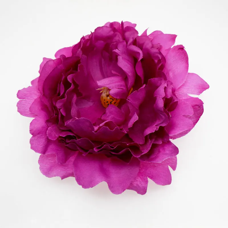 fuchsia 5 шт. 12,8 см шелковые пионы, цветочные головки, искусственные цветы для свадьбы, искусственные пионы, цветочные лепестки для украшения, ремесло, цветок на стену - Цвет: fuchsia