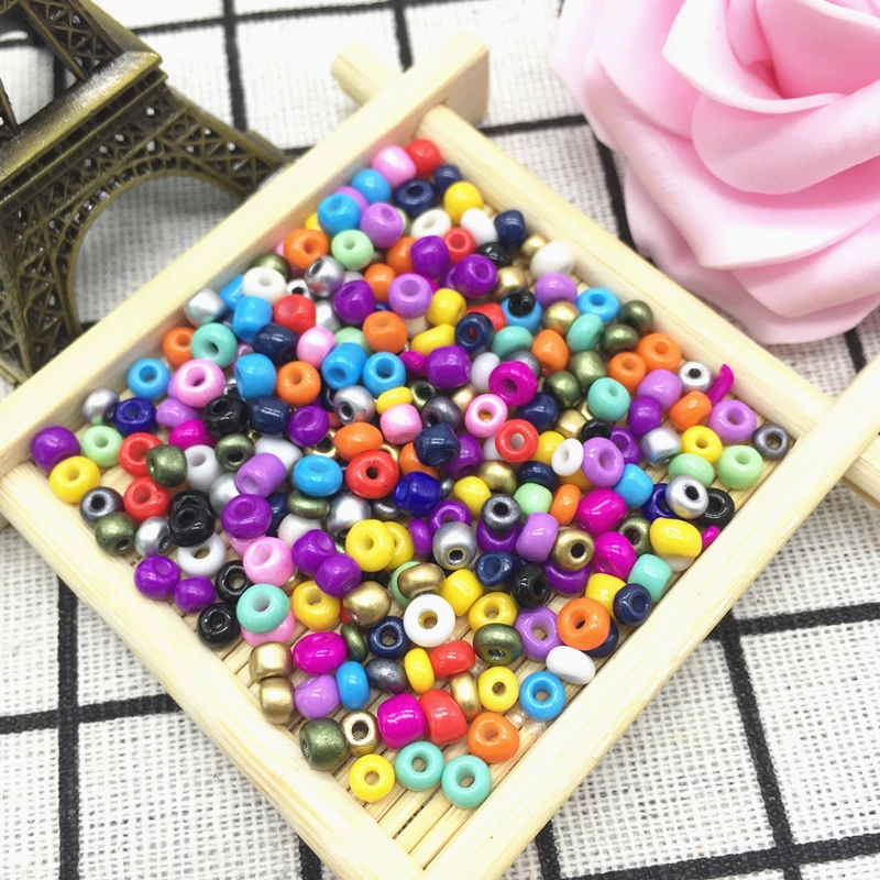 

Wholesale 2/3/4mm 1000/500/200pcs Lined Round Hole Czech Glass Seed Beads Spacer Jewelry Fitting