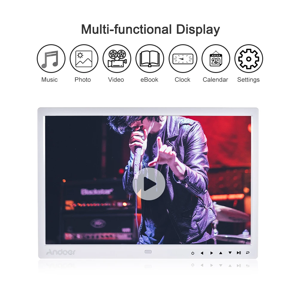 Andoer 13 &quotсветодиодная цифровая фоторамка 1080P поддержка MP4 видео MP3 аудио TXT