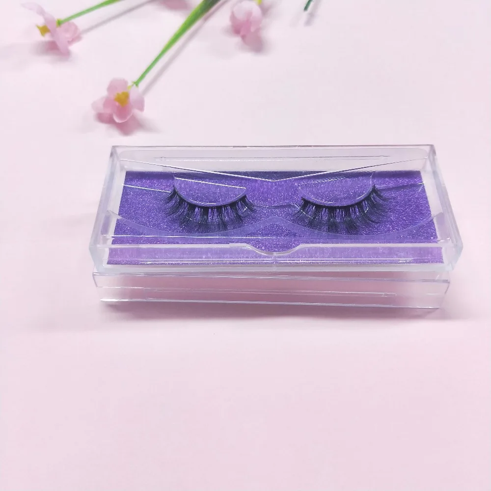 

Custom Box 3D Faux Mink Eyelashes false eyelash with private label package Silk eye lash free shipping
