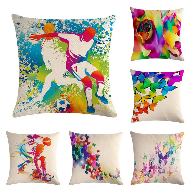 Серия масляной живописи 2 домашний декор наволочки покрытия для подушек 45*45 см