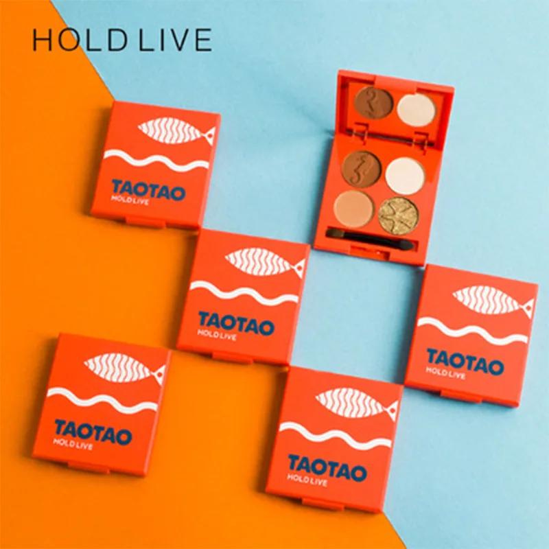 HOLDLIVE бренд летнее время риотный перламутровый свет матовый свет мерцающий 4 цвета Тени для век