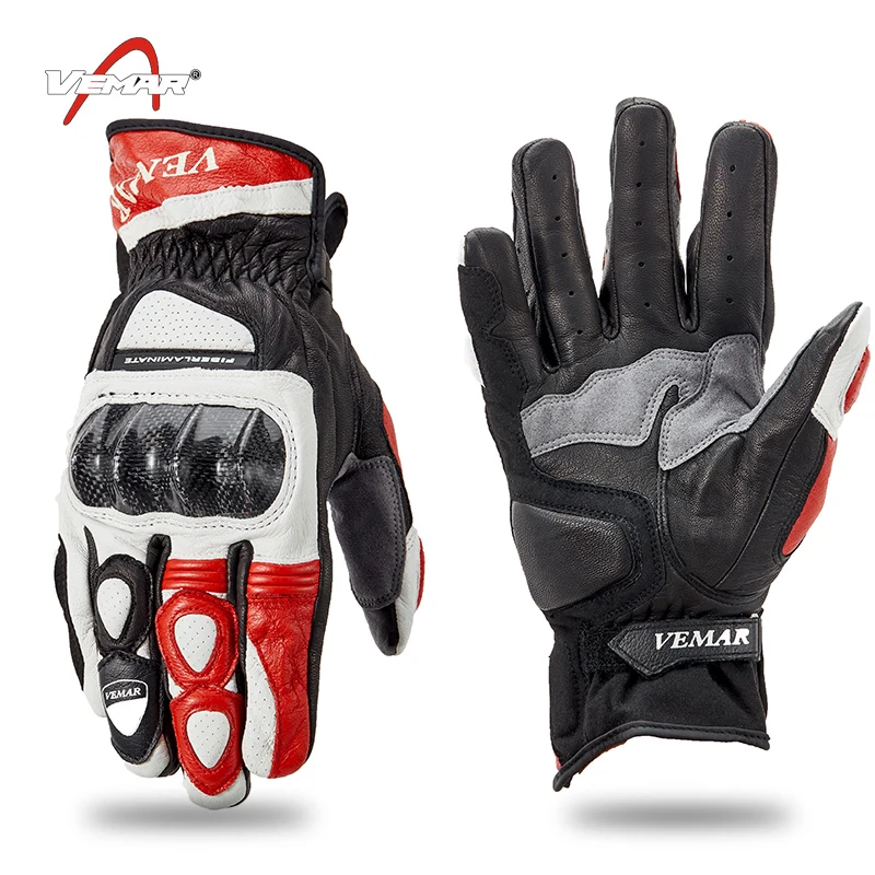 

Top Four seasons leather motorcycle gloves/knight gloves/racing gloves/cycling gloves outdoor full finger waterproof 2 colors