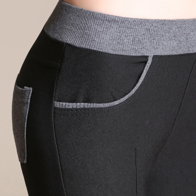 2017 женские эластичные Высокая талия карандаш Брюки для девочек Для женщин