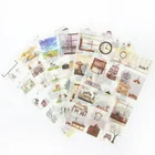 Детские канцелярские наклейки для альбомов DIY, скрапбукинга, дневника, украшения мультфильмов, 6 шт.