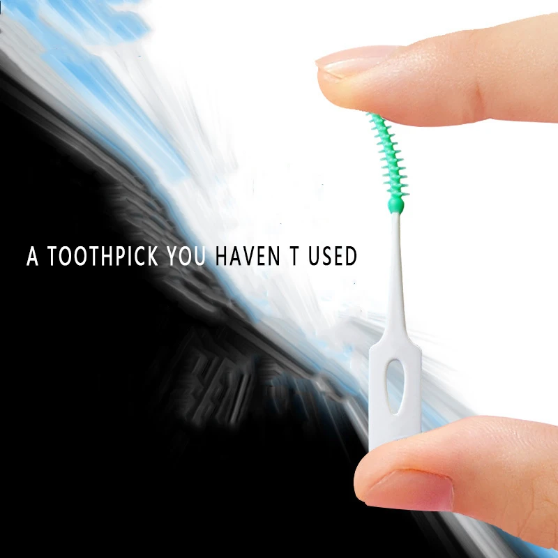 Набор из 16/20 мягких силиконовых межзубных щеток для чистки зубов и массажа десен в домашних условиях.