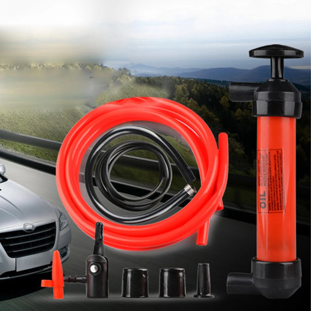Портативный Ручной Масляный насос сифон трубка Автомобильный шланг экстрактор