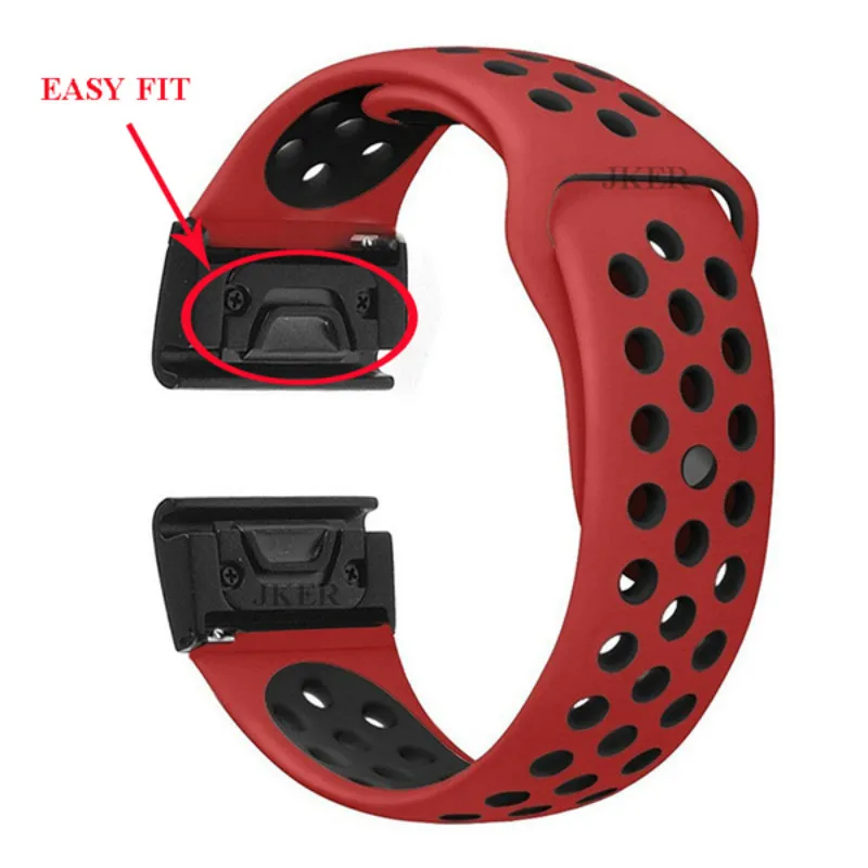 Спортивный ремешок для часов Garmin Fenix 5X /5XPlus/6X/3 HR/D2 Bravo смарт силиконовый браслет 26