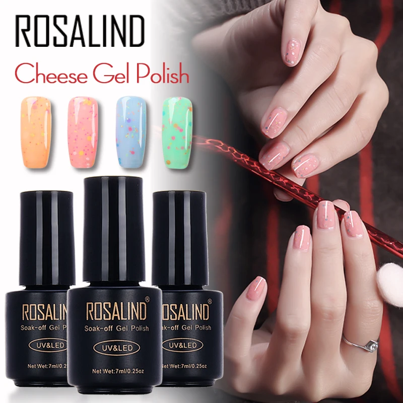 ROSALIND 7 мл сырный эффект Гель-лак белый лак необходим УФ лампа Гель-лак для нейл-арта Desgined для маникюра