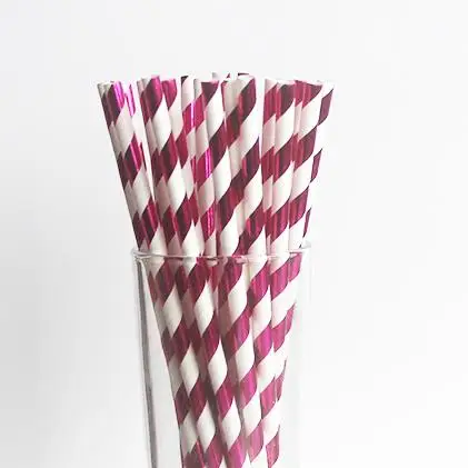 Послушание Экологичные Фольга серебро/золото полоса смешанные Бумага Трубочки