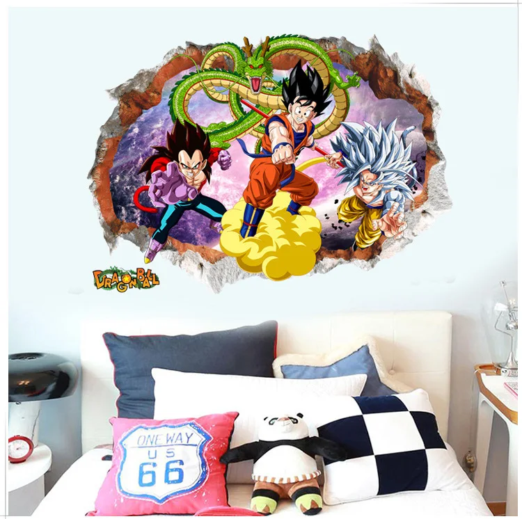 50*70 см мультфильм Dragon Ball наклейка с персонажами большой Размеры ПВХ Драконий жемчуг с рисунком из аниме «Драконий жемчуг зет» Вегета обои Супер сайян, «Жемчуг дракона Стикеры s ST01