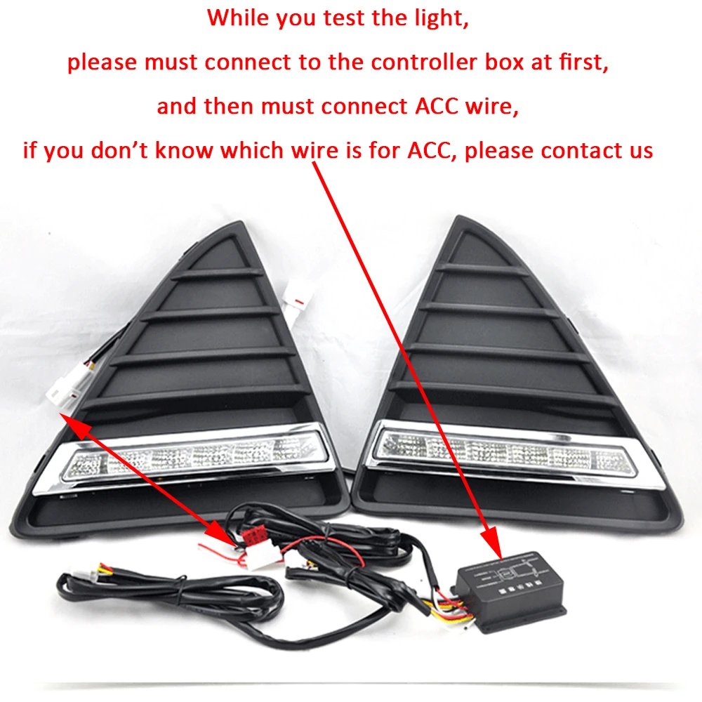 ECAHAYAKU для Ford Focus 3 2012 2013 2014 DRL LED дневные ходовые огни 12В светодиодный дневной свет