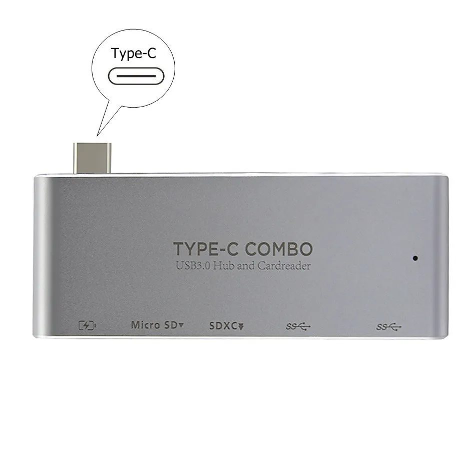 Высокоскоростной usb-разветвитель Type-C с 2 портами USB 3 0 TF/SD кард-ридер PD-Power