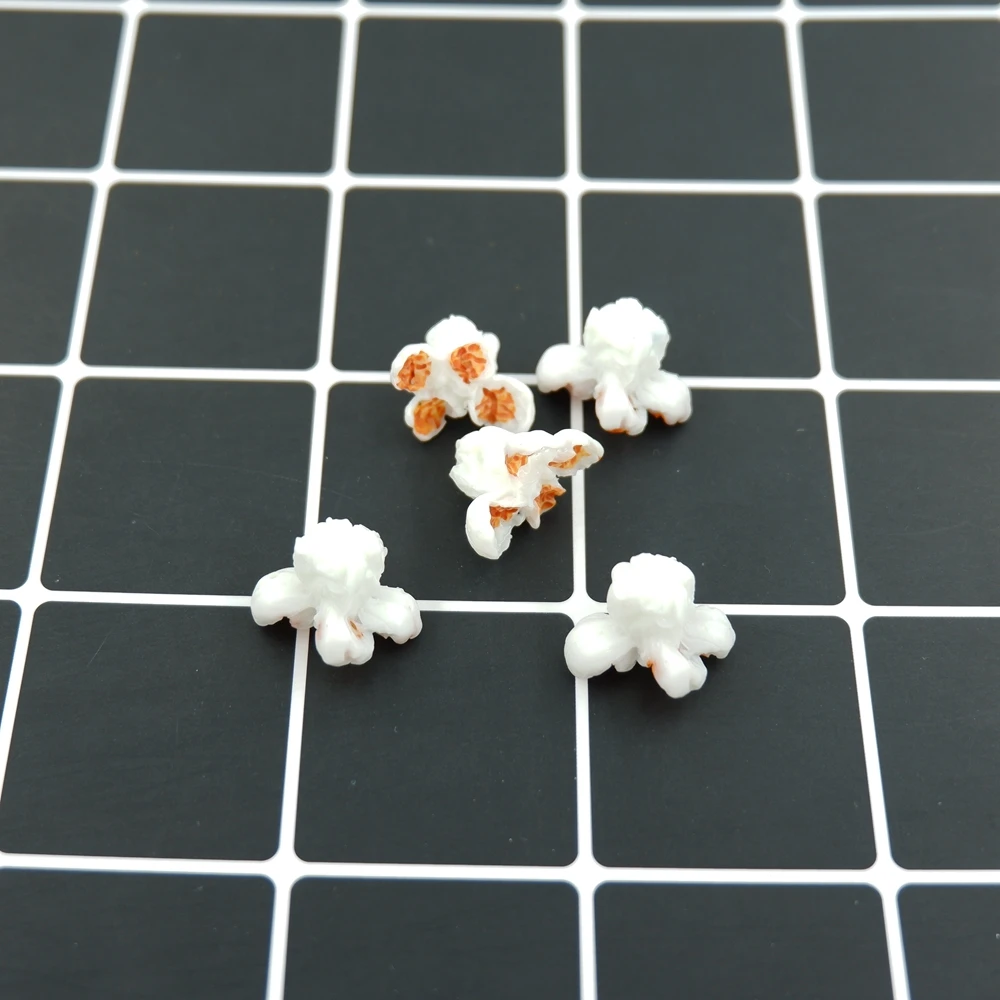 Kawaii Popcorn 3d Смола Кабошон для телефона деко бант для волос diy Украшение для телефона
