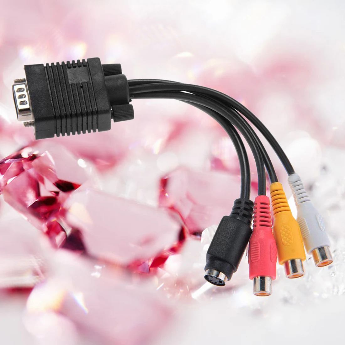 Centechia Pc VGA папа к S Video 3 RCA Женский Композитный Av Tv Out адаптер кабель Компьютерные