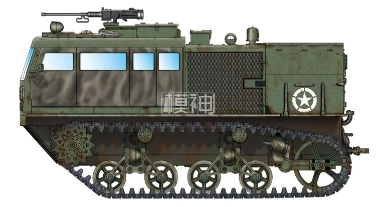 Военная модель сборки гусеничный бронированный автомобиль 1/72 американской армии M4 высокоскоростной трактор 82920