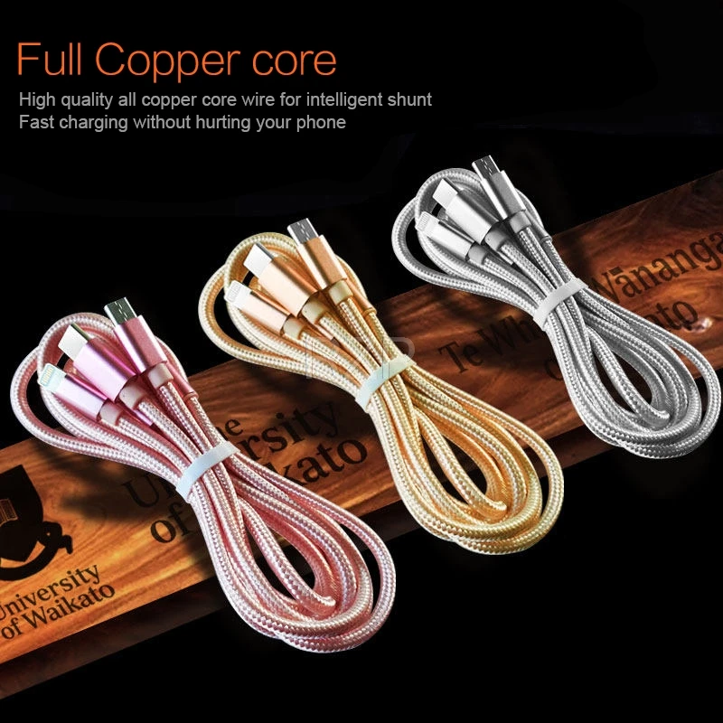 RZP 2A 1,2 m быстрый type-C Micro usb кабель для зарядки для iPhone type-C V8 samsung Android USB кабель для зарядки Micro данных Шнур для зарядного устройства