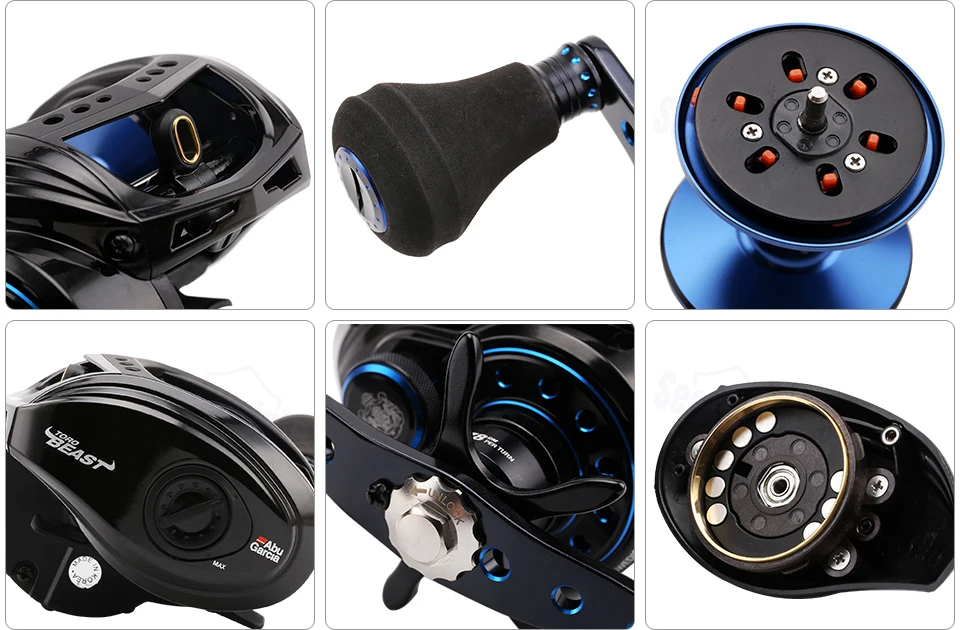 Abu Garcia Revo Toro зверь для Пресноводной рыбной ловли катушка 7+ 1BB T2 BST51 50HS 51HS 11 кг центробежный+ Магнитная Тормозная катушка для удочки SALTWATER