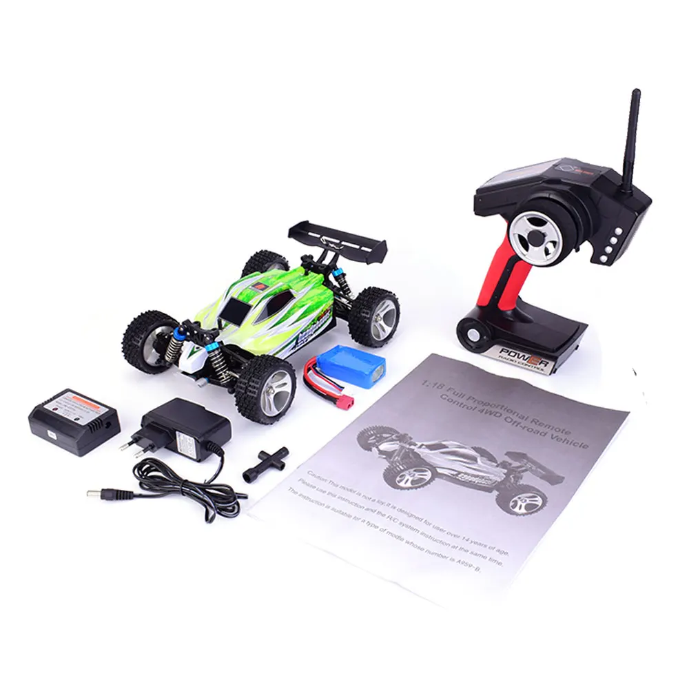 Новый модернизированный Wltoys A959-B 2 4G 1/18 масштаб 4WD RC скоростной автомобиль 70 км/ч