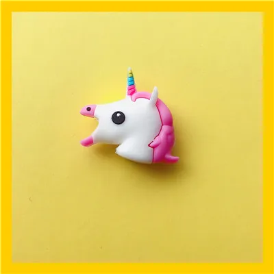 Черный Милый единорог мультфильм кабель протектор для iphone usb кабель держатель зарядное устройство провода Организатор Animel сматывание кабеля аксессуары для телефонов - Цвет: Черный