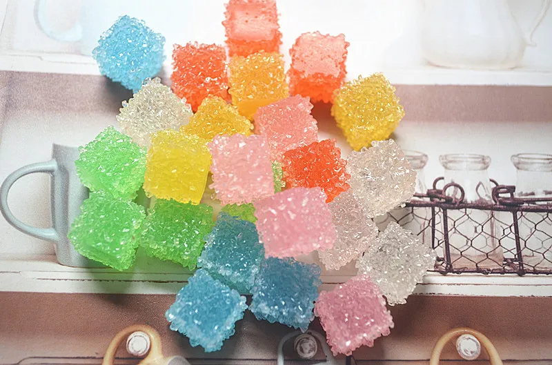 1pc square shape Магнит на холодильник, магнит для конфет, имитация еды, сделай сам, украшение для холодильника - Цвет: 1pc square shape