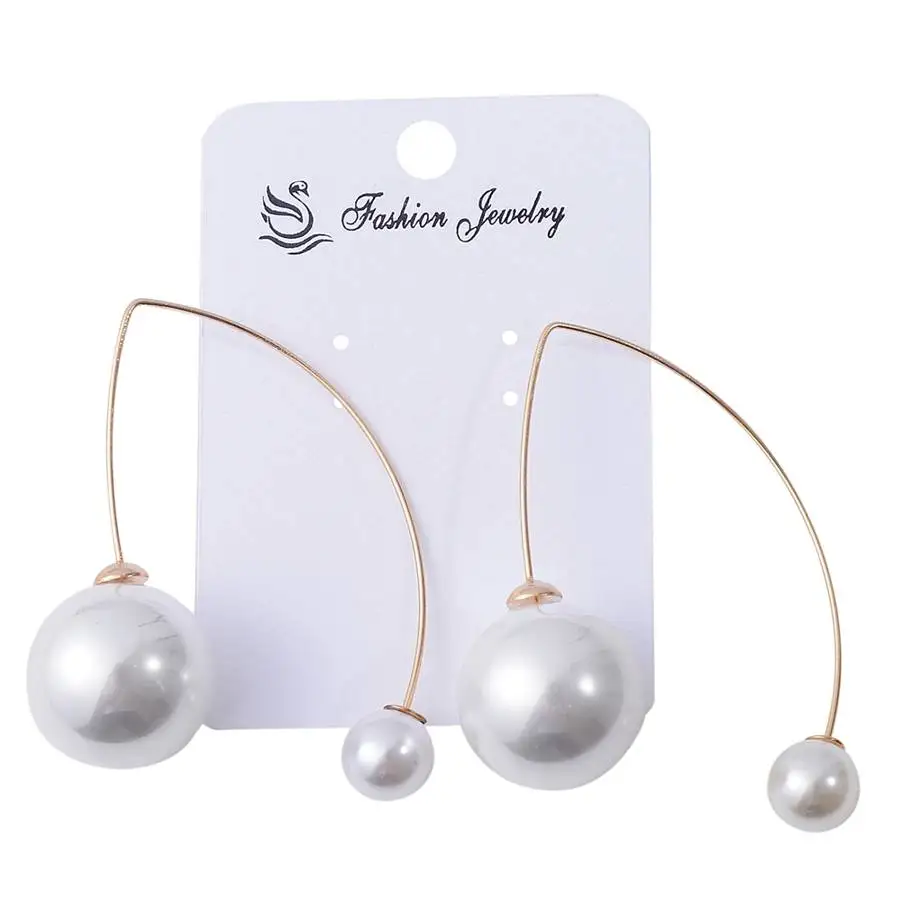 Серьги подвески с абстрактным жемчугом уникальные художественные ювелирные