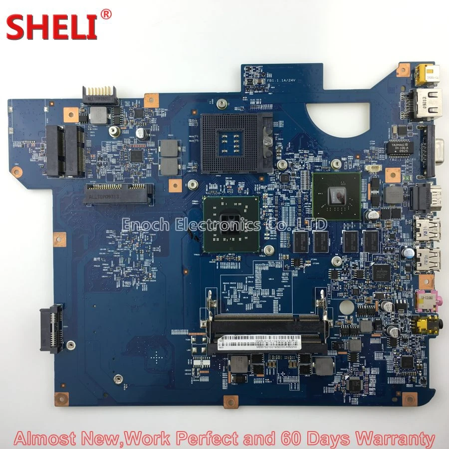 MOUGOL MBB7501001 MB. B7501.001 материнская плата для ноутбука Packard Bell TJ65 NV54 08244 1N 48.4BU01.01N N10M GE1 B