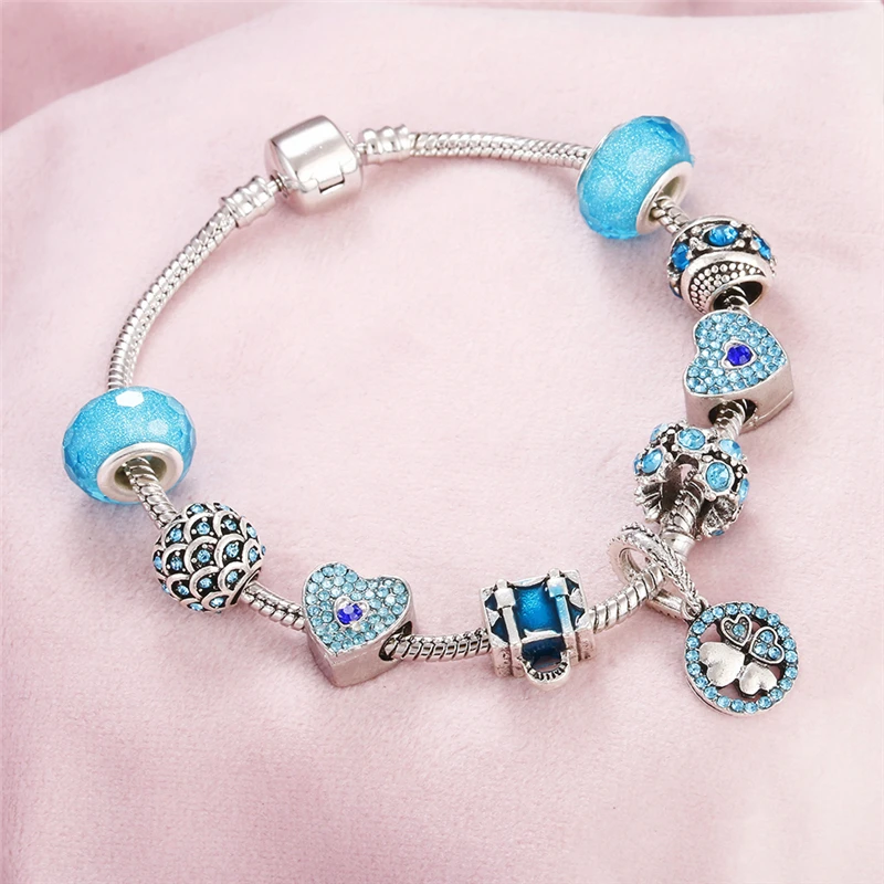 Прямая поставка очаровательные ювелирные изделия посеребренные браслеты для