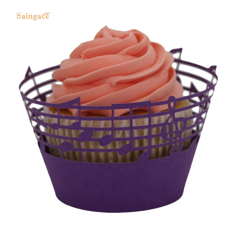 Saingace 25 шт. Joyful музыкальная кружка для торта пустые кексы бумажные обертки кексов