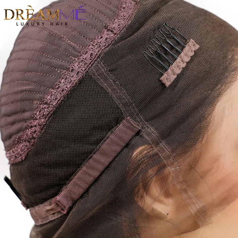 Предварительно сорванный 360 кружевной передний парик с крупными волнами