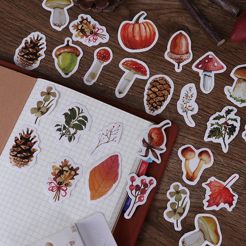 46Pcs/Box DIY Diary Album Stick Lable The Story About Forest Stickers Set Decorative Stationery Scrapbooking | Канцтовары для офиса
