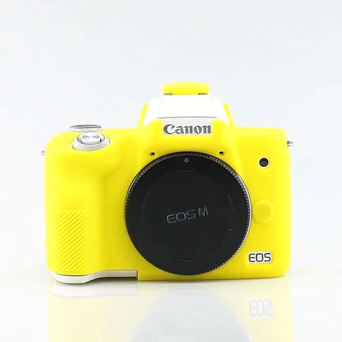 M50 yellow Силиконовый резиновый чехол для камеры, защитный чехол для камеры Canon EOS R M100 M6 M10 M50 - Цвет: M50 yellow