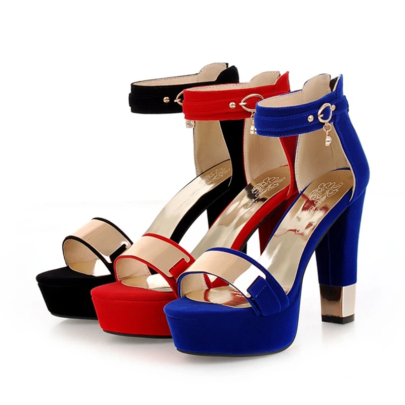 Женские босоножки на платформе и высоком каблуке большие размеры 33-45 | Обувь