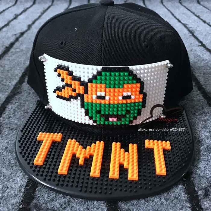 orange Новая бейсболка TMNT с мозаичным блоком, бейсболка в стиле хип-хоп, Snapback, DIY, Классические кепки для мужчин и женщин, шапка - Цвет: orange