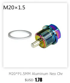 M12* P1.5MM Магнитная дренажная масляная пробка Магнитная сливная гайка масляный дренажный болт сливная пробка для большинства автомобилей с M12* P1.5MM