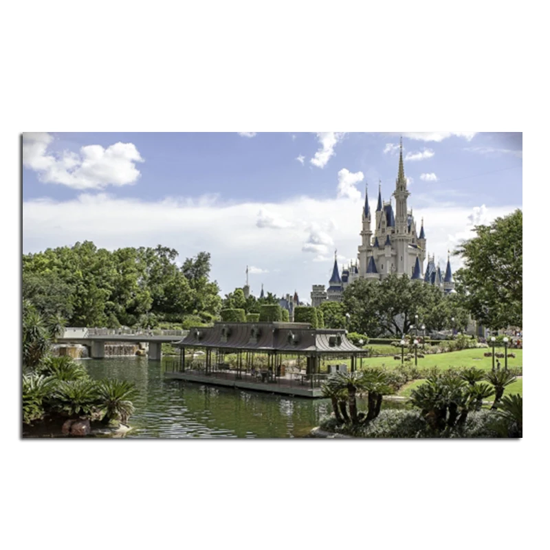 

Castle 65x40cm Needlework Diamond Embroidery Painting Home Decoration Diamond Mosaic Pattern Full Square Diamond Painting