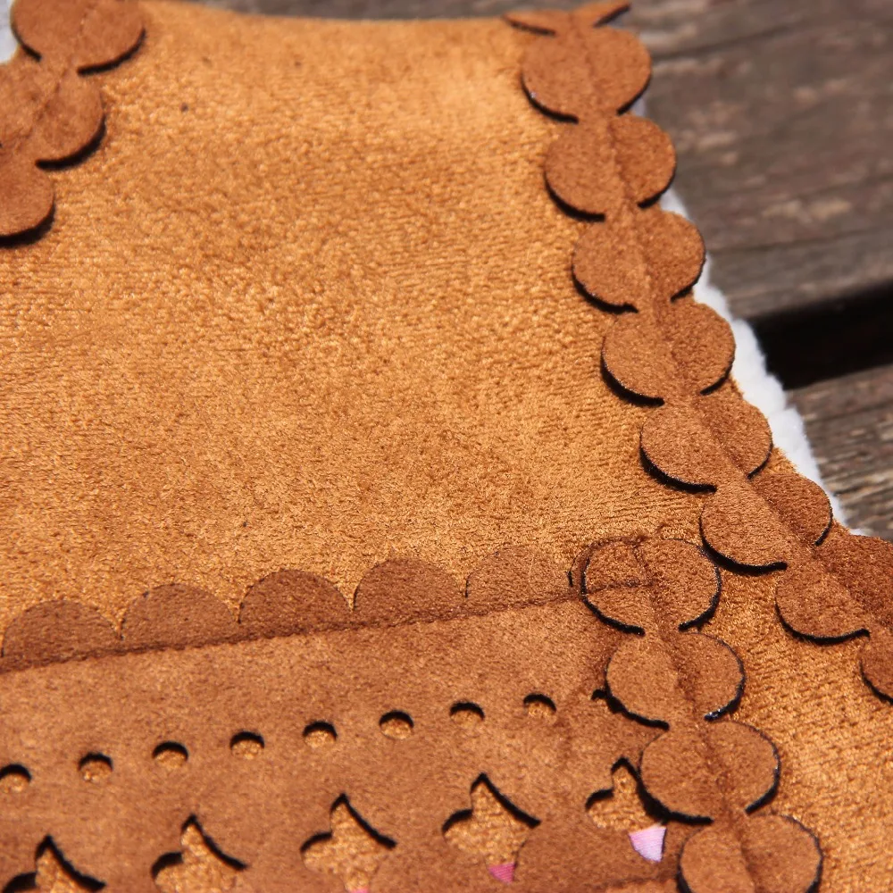 Детское платье с искусственным мехом леопардовым принтом | Детская одежда и