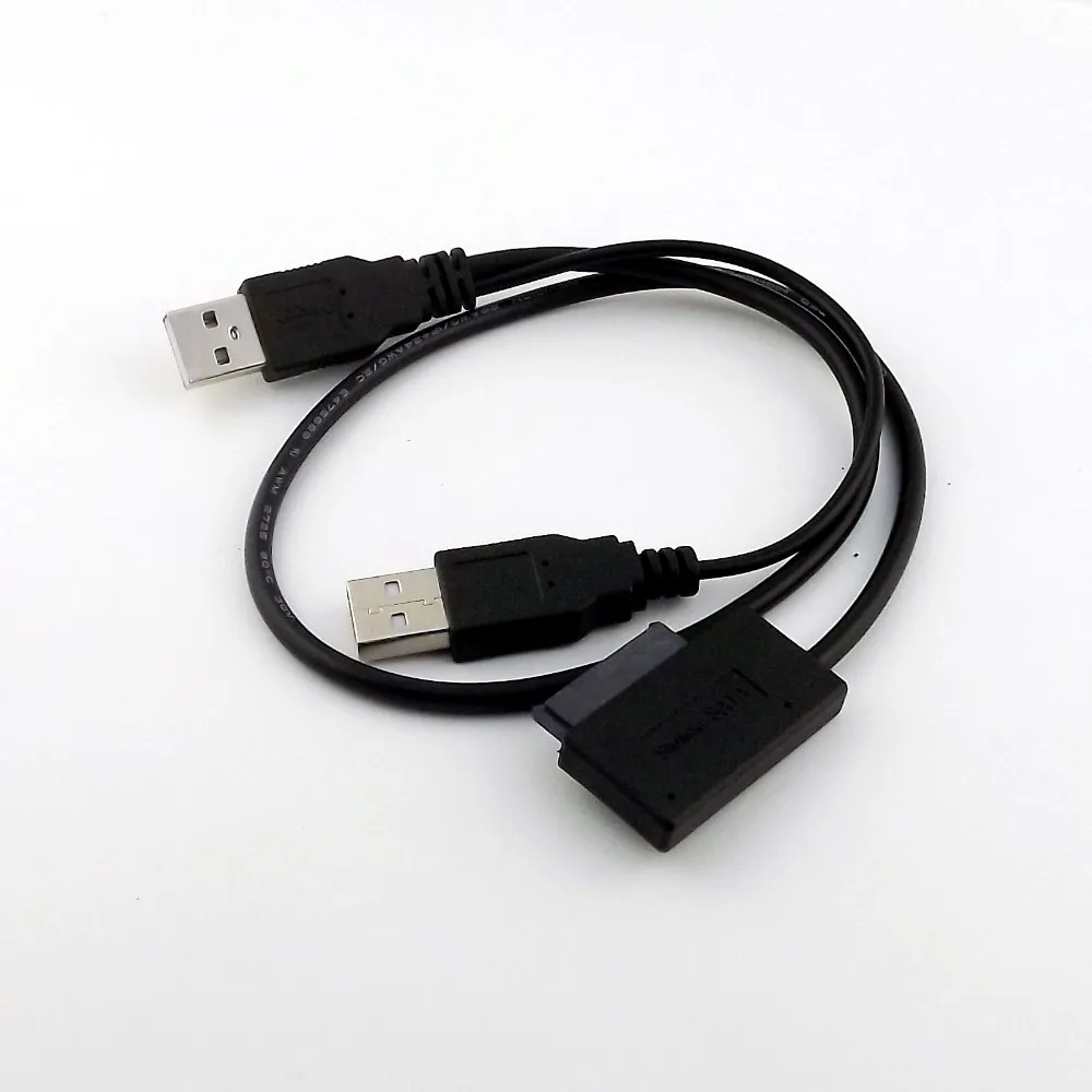 1x двойной USB 2 0 A папа преобразователь Slim SATA 7 + 6pin адаптер простой в вождении