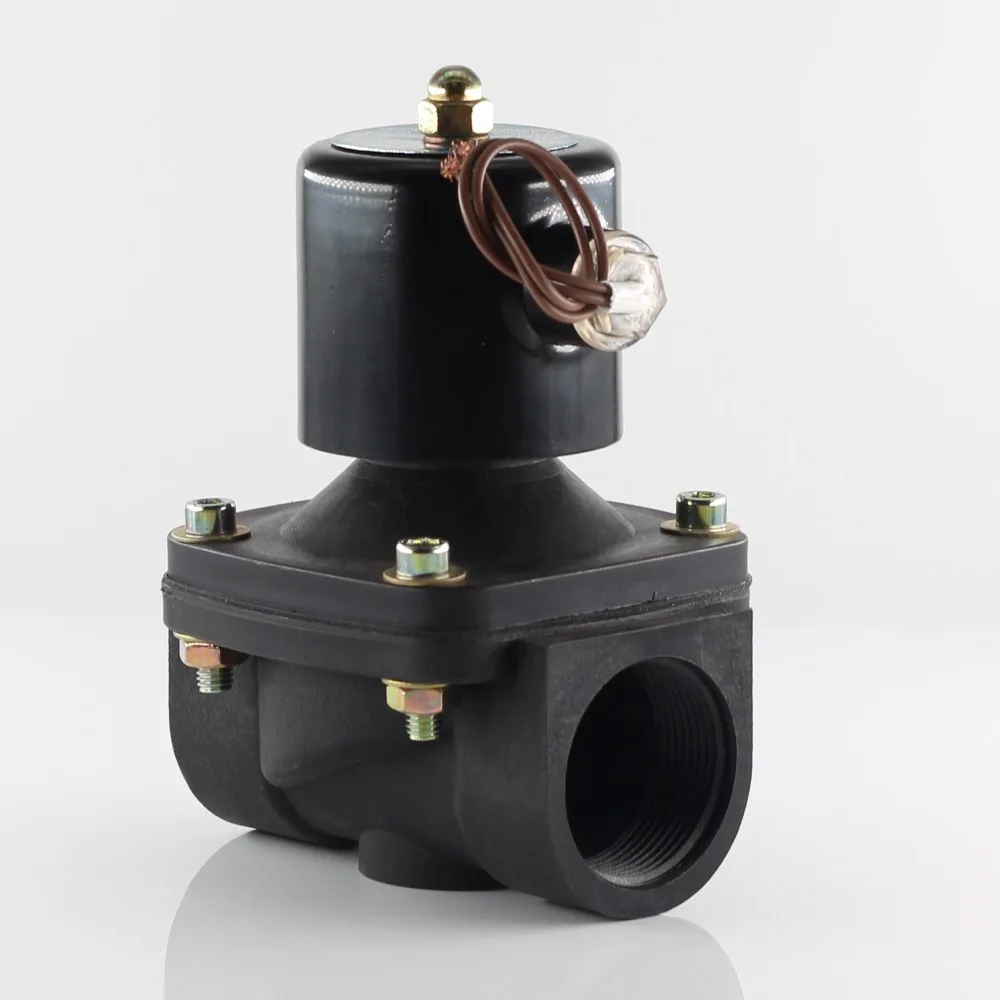 DN25 DN32 AC220 DC12V DC24V normally closed plastic solenoid valve the coil can work continuously for 24 hours without burning. |