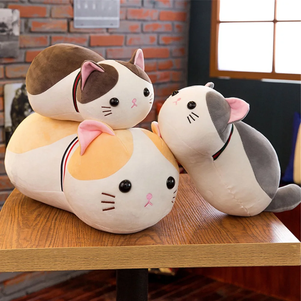 

Fancytrader Big Stuffed Animals Cat Toys Lovely Plush Fat Cat Pillow Doll 50cm 20''Kids Xmas Present