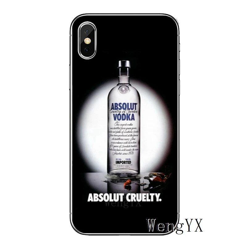 Абсолютная бутылка водки для iPhone X XR XS Max 8 7 plus 6s 6 SE 5S 5c 5 4S 4 iPod Touch мягкий чехол